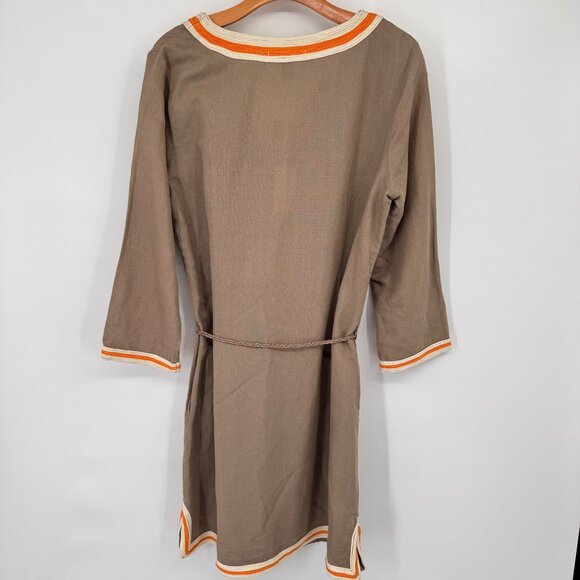 Lucky Brand Womens Tunic Dress Beige m Boho Style Linen Blend size Large new - Picture 12 of 13